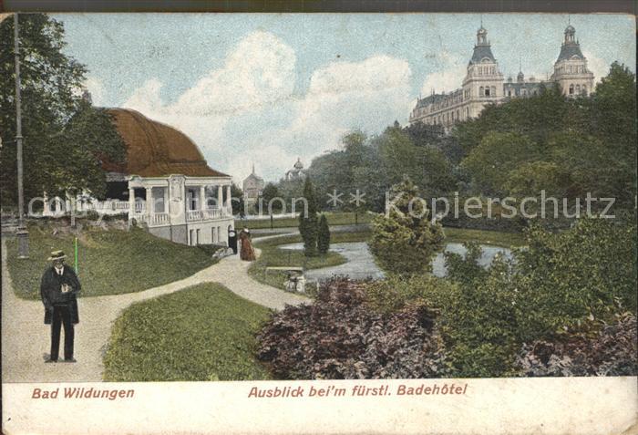 Bad Wildungen Ausblick beim fuerstlichen Badehotel