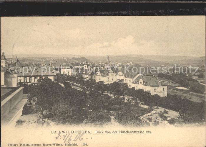 Bad Wildungen Blick von der Hufelandstrasse aus