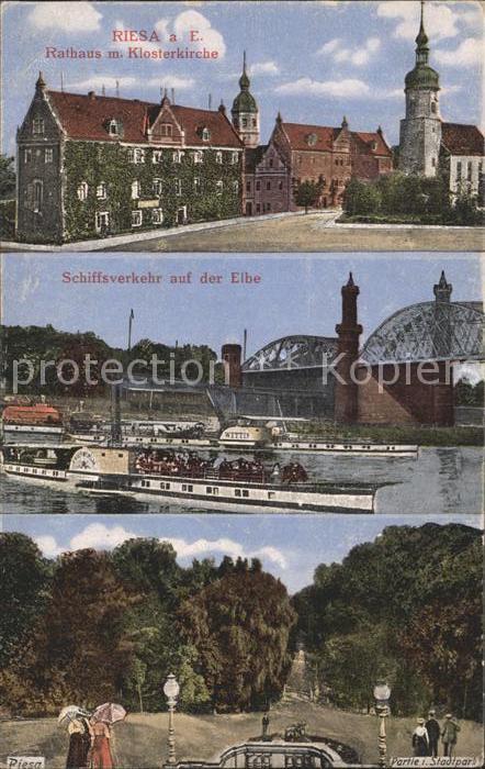 Riesa Sachsen Rathaus Klosterkirche Stadtpark