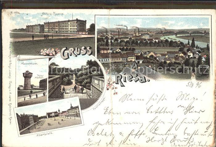 Riesa Sachsen Wasserturm Albertplatz Artillerie- Kaserne