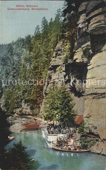 Boehmische Schweiz Edmundsklamm Bootsstation