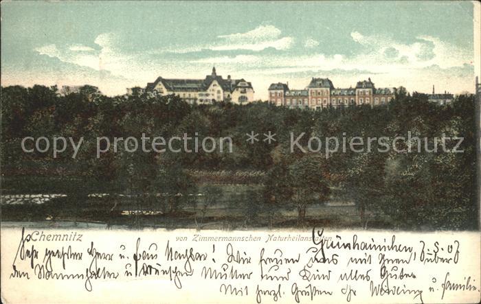 CHEMNITZ Sachsen Zimmermannschen Naturheilanstalten