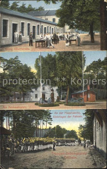 Zeithain Truppenuebungsplatz Koenig Albertstrasse Denkmalsplatz Hauptwache