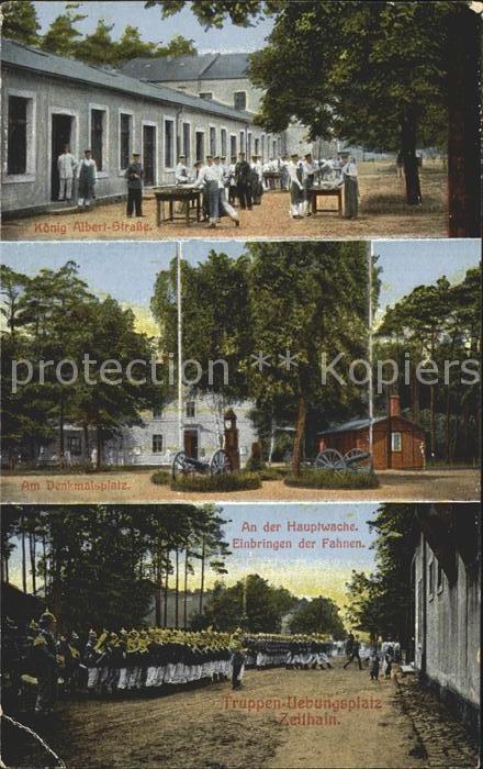 Zeithain Truppenuebungsplatz Koenig Albert- Strasse Denkmalsplatz Hauptwache
