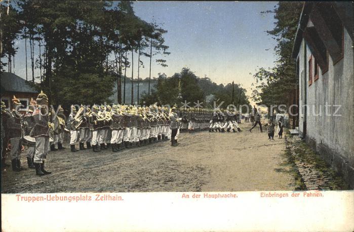 Zeithain Truppenuebungsplatz Hauptwache Einbringen der Fahnen