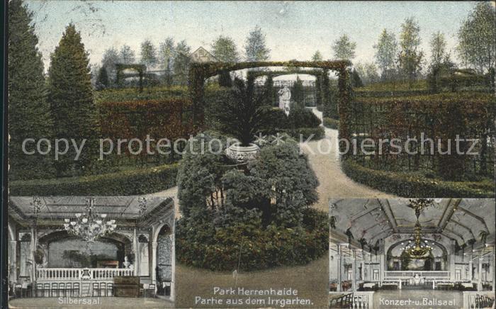 Burgstaedt Sachsen Park Herrenhaide Partie aus dem Irrgarten