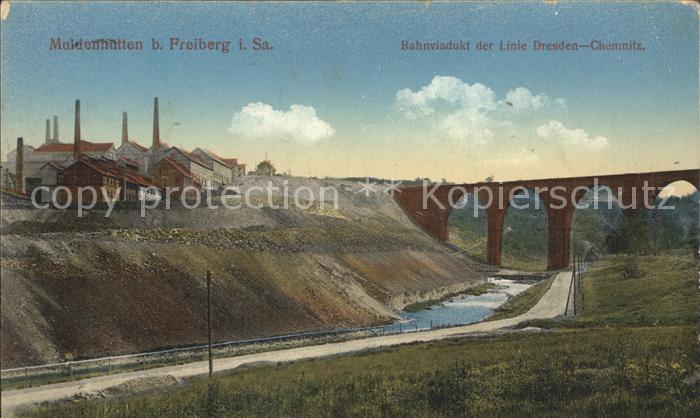 Freiberg Sachsen Muldenhuetten Bahnviadukt