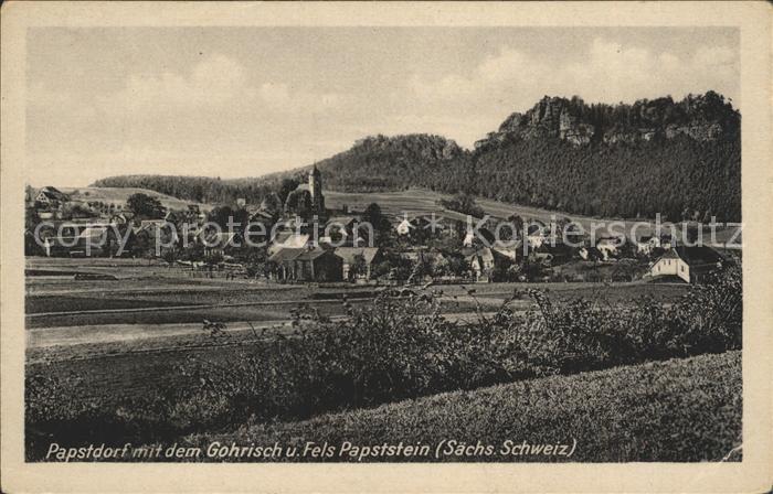 Papstdorf Gohrisch Fels Papstein