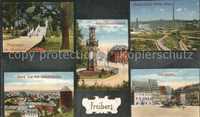 Freiberg Sachsen Obermarkt Schwedendenkmal Albertpark