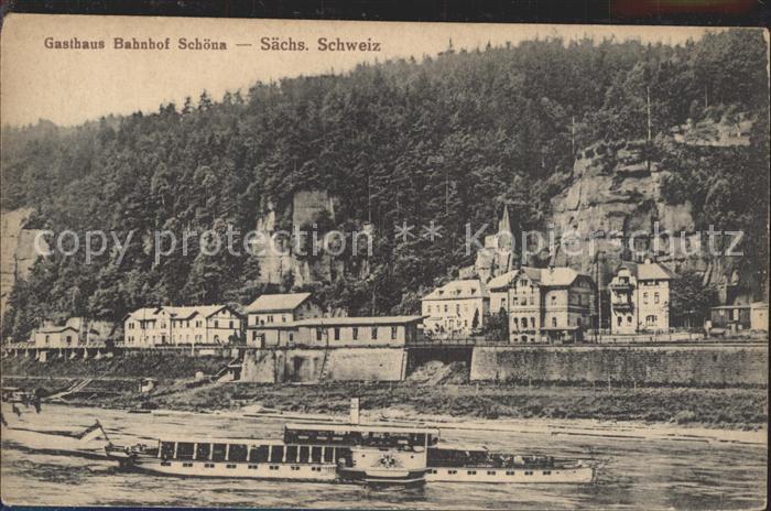 Schoena Elbe Gasthaus Bahnhof