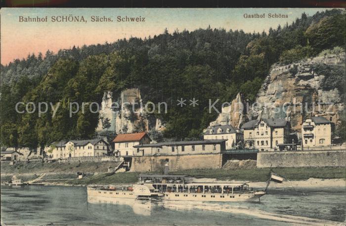 Schoena Elbe Bahnhof Gasthof Schoena