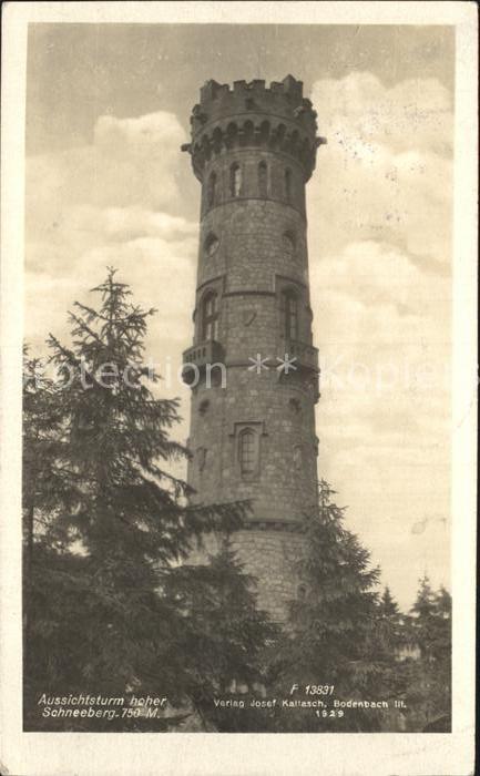 Jilove Eulau Aussichtsturm Hoher Schneeberg