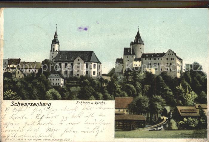 Schwarzenberg Erzgebirge Schloss und Kirche