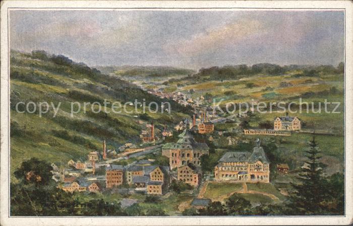 Klingenthal Vogtland mit Zwotatal Kuenstlerkarte