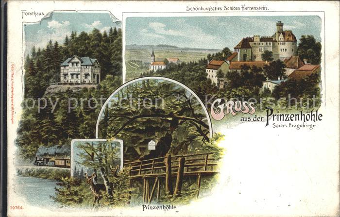 Hartenstein Zwickau Schoenburgisches Schloss Prinzenhoehle Forsthaus