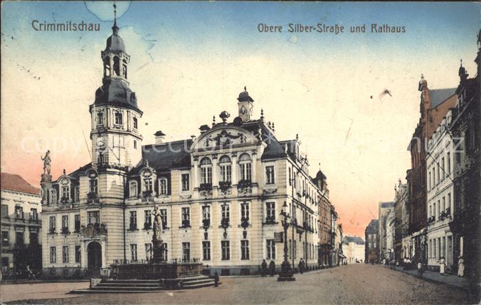Crimmitschau Siber-Strasse mit Rathaus