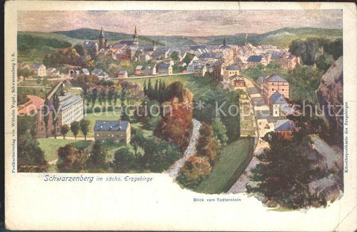 Schwarzenberg Erzgebirge Blick vom Todtenstein