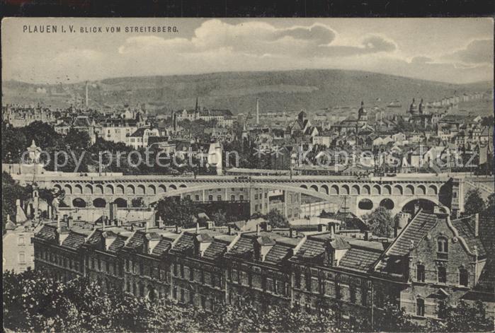 Plauen Vogtland Blick vom Steitsberg