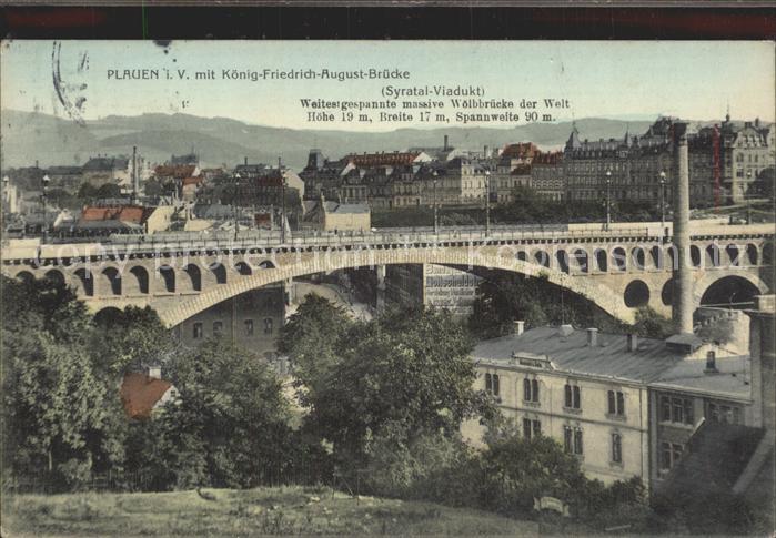Plauen Vogtland Koenig-Friedrich-August-Bruecke Syratal-Viadukt