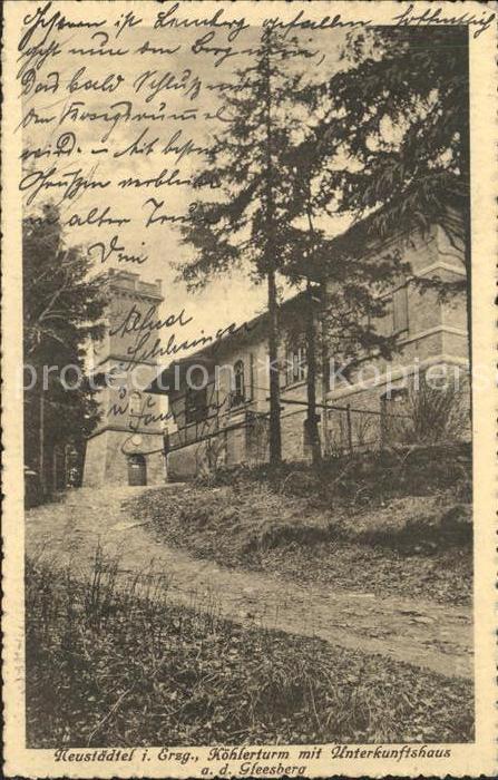 Neustaedtel Sachsen Erzgebirge Koehlerturm Unterkunftshaus Gleesberg