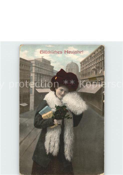 Neujahr Frau Wintermode Muff