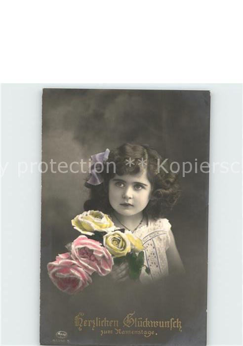 Namenstag Namenskarte Kind Rosen Foto-Amag-Nr. 61390/5