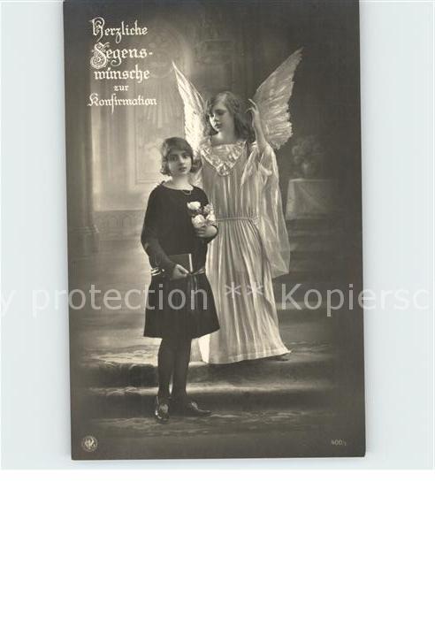 Foto NPG Nr. 400/1 Schutzengel Konfirmation Glueckwunsch