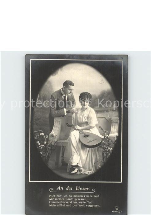 Foto GLCo Nr. 6050/1 Poesie Gedicht An der Weser Paar