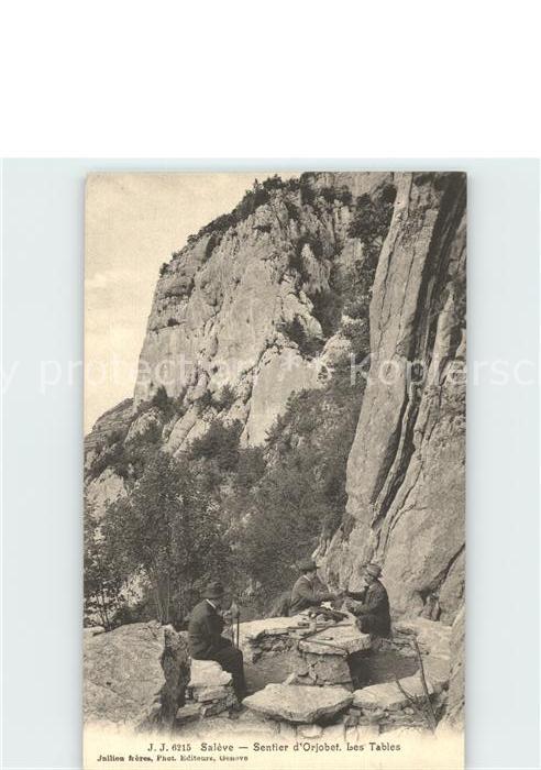 Bergsteigen Klettern Wanderung Saleve Sentier d Orjobet Les Tables