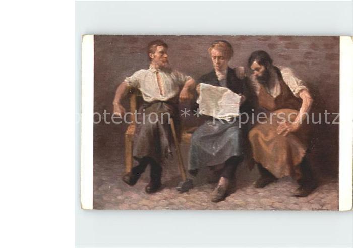 Kuenstlerkarte B. Wladimirski Les ouvriers Nr. 33