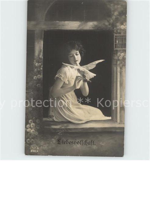 Foto RKL Paris Nr. 8765/4 Liebesbotschaft Taube Frau