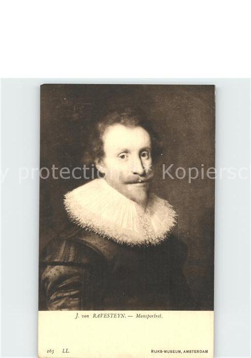 Kuenstlerkarte J. van Ravensteyn Mansportret