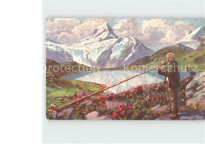Kutscha Paolo Die Schweiz Schreckhorn Alphornblaeser