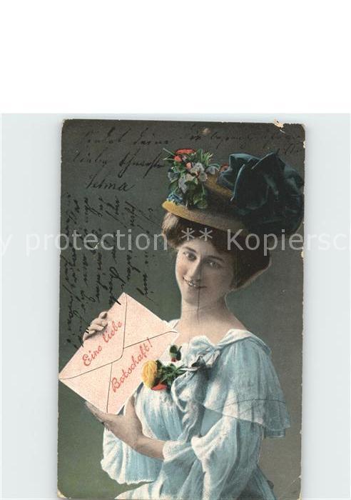 Hutmode Mode Frau Brief