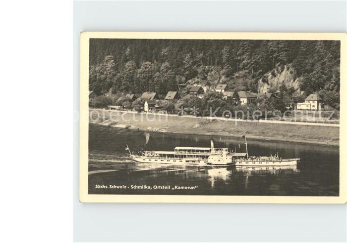 Dampfer Seitenrad Meissen Schmilka Ortsteil Kamerun