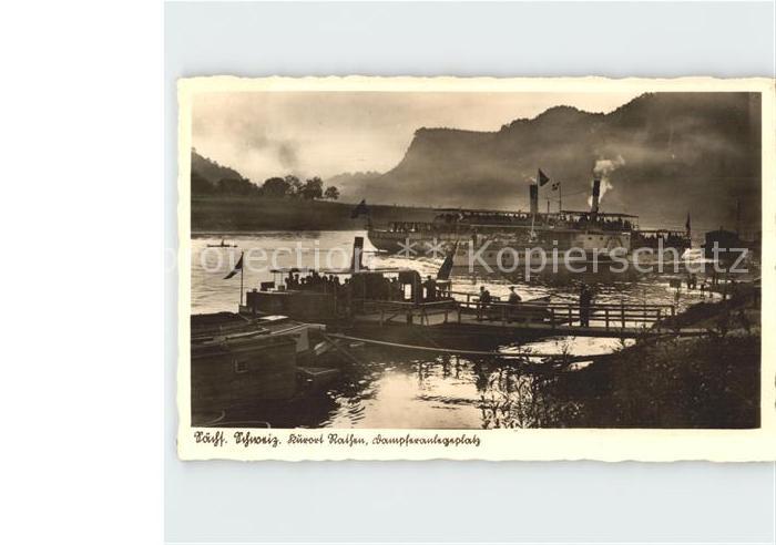 Dampfer Seitenrad Bad Schandau Rathen Dampferanlegeplatz