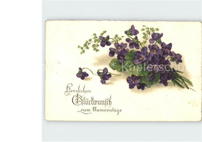 Namenstag Namenskarte Glueckwunsch Litho