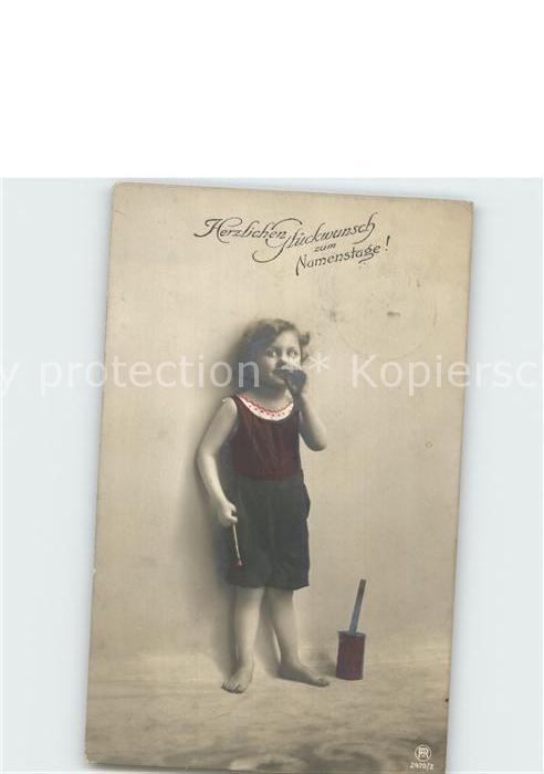 Foto RPH Nr. 2470/2 Glückwunsch Namenstag Kind Malpi
