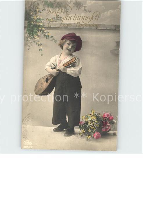 Foto Weco Nr. 10654/5 Kind Mandoline Glückwunsch Name