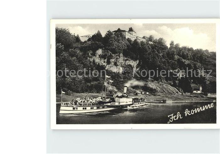 Dampfer Seitenrad Schloss Fürstenberg Oberweser