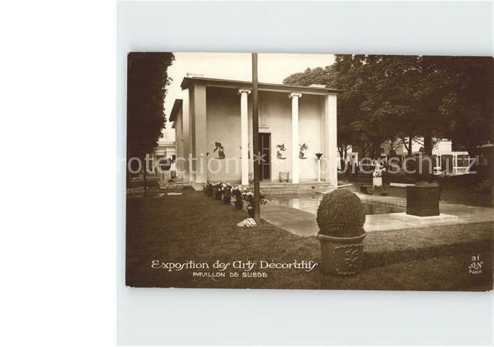 Exposition Arts Decoratifs Paris 1925 Pavillon de Suede Foto-AN-Paris-Nr.-31