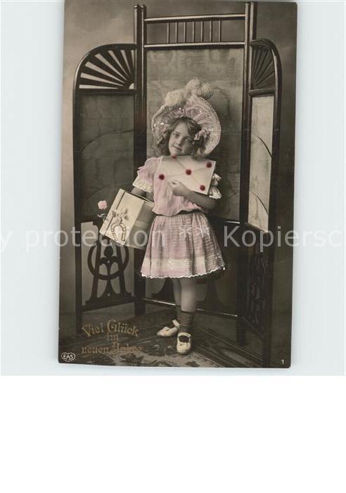Foto EAS Nr. 1786 Neujahr Kind Hutmode Brief