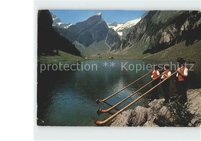 Alphorn Alphornbläser Seealpsee Altmann Rotstei