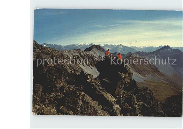 Klettern Bergsteigen Rothorngipfel Lenzerhorn Berninagruppe