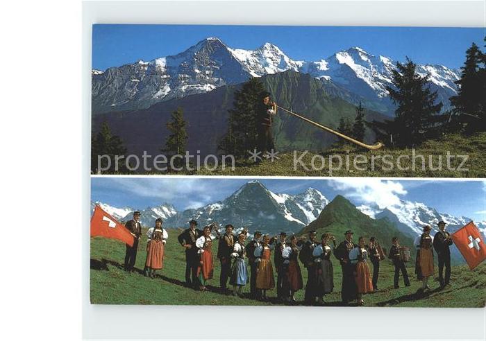 Alphorn Alphornbläser Trachten Swiss Folklore E