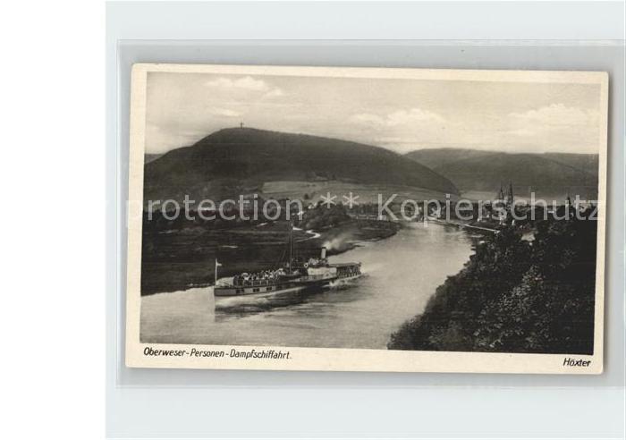 Dampfer Seitenrad Hoexter Oberweser