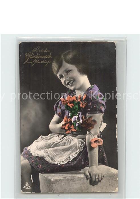 Foto PH Nr. 7105/2 Glückwunsch Geburtstag Kind Blum