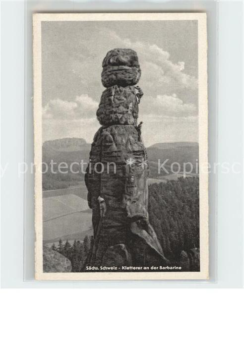 Klettern Bergsteigen Barbarine Saechsische Schweiz