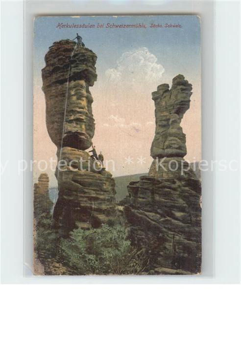 Klettern Bergsteigen Herkulessäulen Schweizermühle