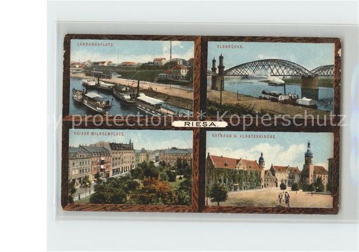Riesa Sachsen Rathaus Elbbruecke Landungsplatz